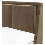 Featuring Potter Surrey Olive Bed by Four Hands at Amethyst Home. Upholstered in a velvety olive with subtle highs and lows that change in appearance depending on the direction of the fabric's nap. Fixed headboard cushioning for adds texture and comfort, while tapered oak legs lend a low-profile look.
Queen Dimensions: 66.00"w x 90.00"d x 55.00"hKing Dimensions: 82.50"w x 90.00"d. Amethyst Home provides interior design, new construction, custom furniture, and area rugs in the Calabasas metro area.