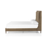 Featuring Potter Surrey Olive Bed by Four Hands at Amethyst Home. Upholstered in a velvety olive with subtle highs and lows that change in appearance depending on the direction of the fabric's nap. Fixed headboard cushioning for adds texture and comfort, while tapered oak legs lend a low-profile look.
Queen Dimensions: 66.00"w x 90.00"d x 55.00"hKing Dimensions: 82.50"w x 90.00"d. Amethyst Home provides interior design, new construction, custom furniture, and area rugs in the Nashville metro area.