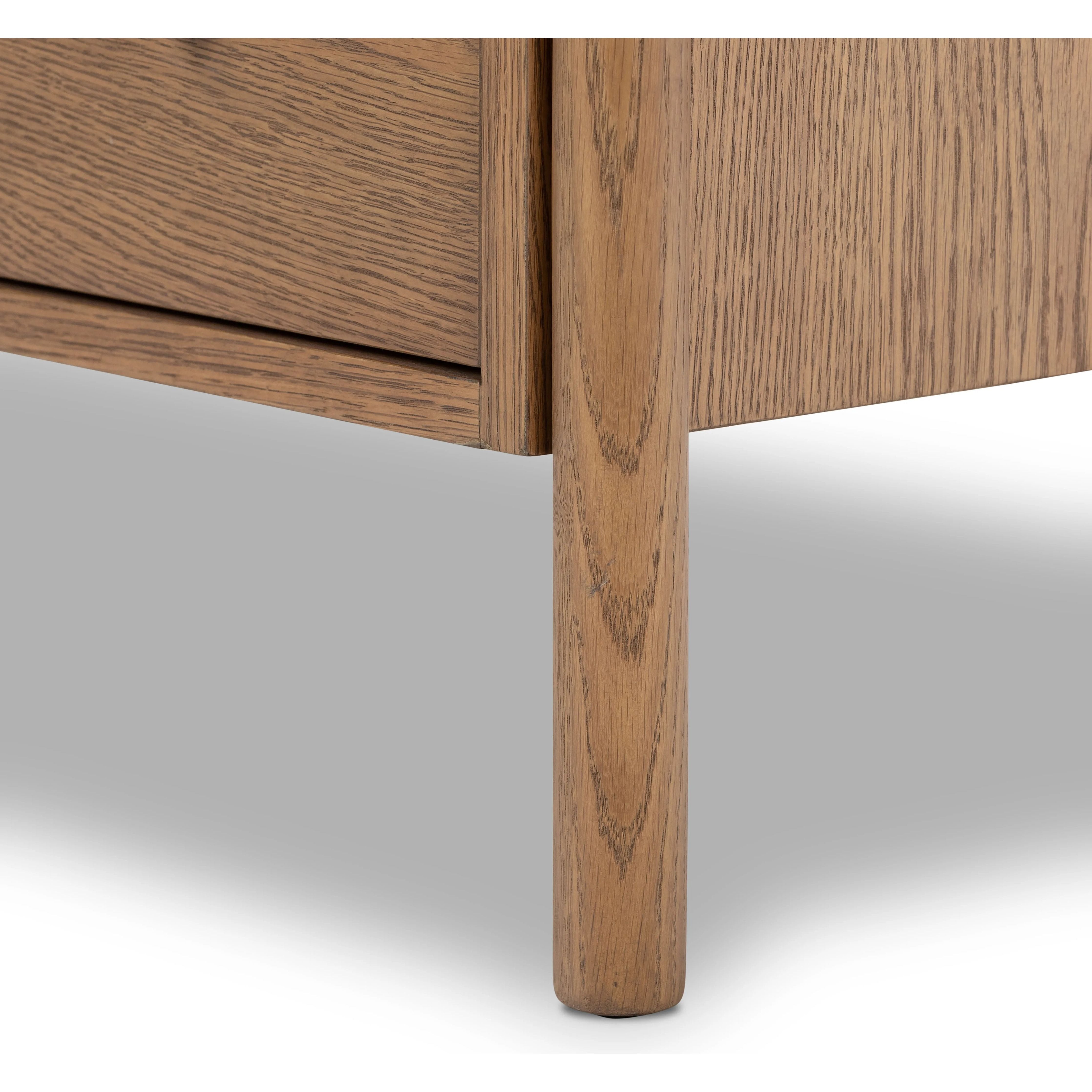 Featuring Roark Amber Oak Nightstand by Four Hands at Amethyst Home. Rounded, chunky dowel legs in an amber oak finish support the overhang top of of this nightstand. Two drawers provide ample storage, finished with simple gunmetal hardware.
Collection: BoltonColors: Amber Oak Veneer ,Dark Gunmetal ,Amber OakMaterials: Oak Veneer ,Iron ,Solid OakOverall Di. Amethyst Home provides interior design, new home construction design consulting, vintage area rugs, and lighting in the Des Moines metro area.