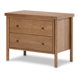 Featuring Roark Amber Oak Nightstand by Four Hands at Amethyst Home. Rounded, chunky dowel legs in an amber oak finish support the overhang top of of this nightstand. Two drawers provide ample storage, finished with simple gunmetal hardware.
Collection: BoltonColors: Amber Oak Veneer ,Dark Gunmetal ,Amber OakMaterials: Oak Veneer ,Iron ,Solid OakOverall Di. Amethyst Home provides interior design, new home construction design consulting, vintage area rugs, and lighting in the Washington metro area.