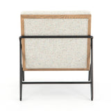 Featuring Romy Mabel Neutral Fleck Chair by Four Hands at Amethyst Home. Angular black-finished iron forms a slim hairpin frame for armless seating, with button tufting for texture. Light neutral upholstery features subtle flecks of color for a fun, fresh touch. Performance fabrics are specially created to withstand spills, stains, high traffic and wear, ensuring long-term comfort. Amethyst Home provides interior design, new construction, custom furniture, and area rugs in the Portland metro area.