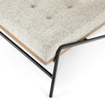 Featuring Romy Mabel Neutral Fleck Chair by Four Hands at Amethyst Home. Angular black-finished iron forms a slim hairpin frame for armless seating, with button tufting for texture. Light neutral upholstery features subtle flecks of color for a fun, fresh touch. Performance fabrics are specially created to withstand spills, stains, high traffic and wear, ensuring long-term comfort . Amethyst Home provides interior design, new construction, custom furniture, and area rugs in the Seattle metro area.