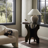 Featuring Round Bronze Side Table In Solid Iron by Four Hands at Amethyst Home. By the makers at Van Thiel, known for their antique-inspired pieces and hand-applied finishes. Solid iron with a textured bronze finish forms this unique, structured end table with industrial vibes.Overall Dimensions: 35.5"W x 35.5"L x 30"H
Collection: Van ThielColors: Bronze Ha. Amethyst Home provides interior design, new home construction design consulting, vintage area rugs, and lighting in the Calabasas metro area.