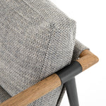 Featuring Rowen Chair - Thames Raven by Four Hands at Amethyst Home. Textural grey seating of performance-grade upholstery, with angular arms of exposed oak providing fresh contrast. Slim, carbon-finished steel legs for a dose of modern-industrial edge. Performance fabrics are specially created to withstand spills, stains, high traffic and wear, ensuring lo. Amethyst Home provides interior design, new home construction design consulting, vintage area rugs, and lighting in the Calabasas metro area.