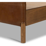 Featuring Salado Heirloom Sienna-Queen Bed by Four Hands at Amethyst Home. Solid ash framing and heirloom leather panel details craft this safari-inspired bed frame. Sourced from one of the oldest family-owned tanneries in Italyâ€™s Bassano del Grappa, our heirloom leather covering is salvaged and processed from upcycled hides featuring an abundance of natural. Amethyst Home provides interior design, new home construction design consulting, vintage area rugs, and lighting in the Dallas metro area.