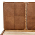 Featuring Salado Heirloom Sienna-Queen Bed by Four Hands at Amethyst Home. Solid ash framing and heirloom leather panel details craft this safari-inspired bed frame. Sourced from one of the oldest family-owned tanneries in Italyâ€™s Bassano del Grappa, our heirloom leather covering is salvaged and processed from upcycled hides featuring an abundance of natu. Amethyst Home provides interior design, new home construction design consulting, vintage area rugs, and lighting in the Nashville metro area.