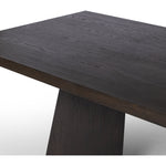Made from oak and finished in a rich espresso, bold, angular shaping brings major impact to the dining room. Clean, classic lines suit different design styles with ease, from modern to traditional. Seats 10 comfortably. Amethyst Home provides interior design, new construction, custom furniture, and area rugs in the Monterey metro area.