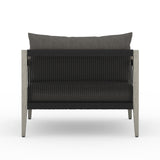 Featuring Sherwood Grey/Charcoal Outdoor Chair by Four Hands at Amethyst Home. Modern materials ready a stylish silhouette for the outdoors. Weathered grey teak forms a clean frame for UV-resistant and water-repellent Sunproof fabric. Cover or store indoors during inclement weather.Overall Dimensions: 33"W x 34.25"L x 30"H
Collection: SolanoColors: Venao Charcoal ,Weathered Grey-. Amethyst Home provides interior design, new construction, custom furniture, and area rugs in the Charlotte metro area.