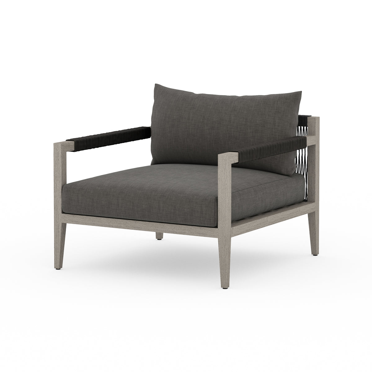 Chaise d'extérieur Sherwood gris/charbon | prêt pour l'expédition!