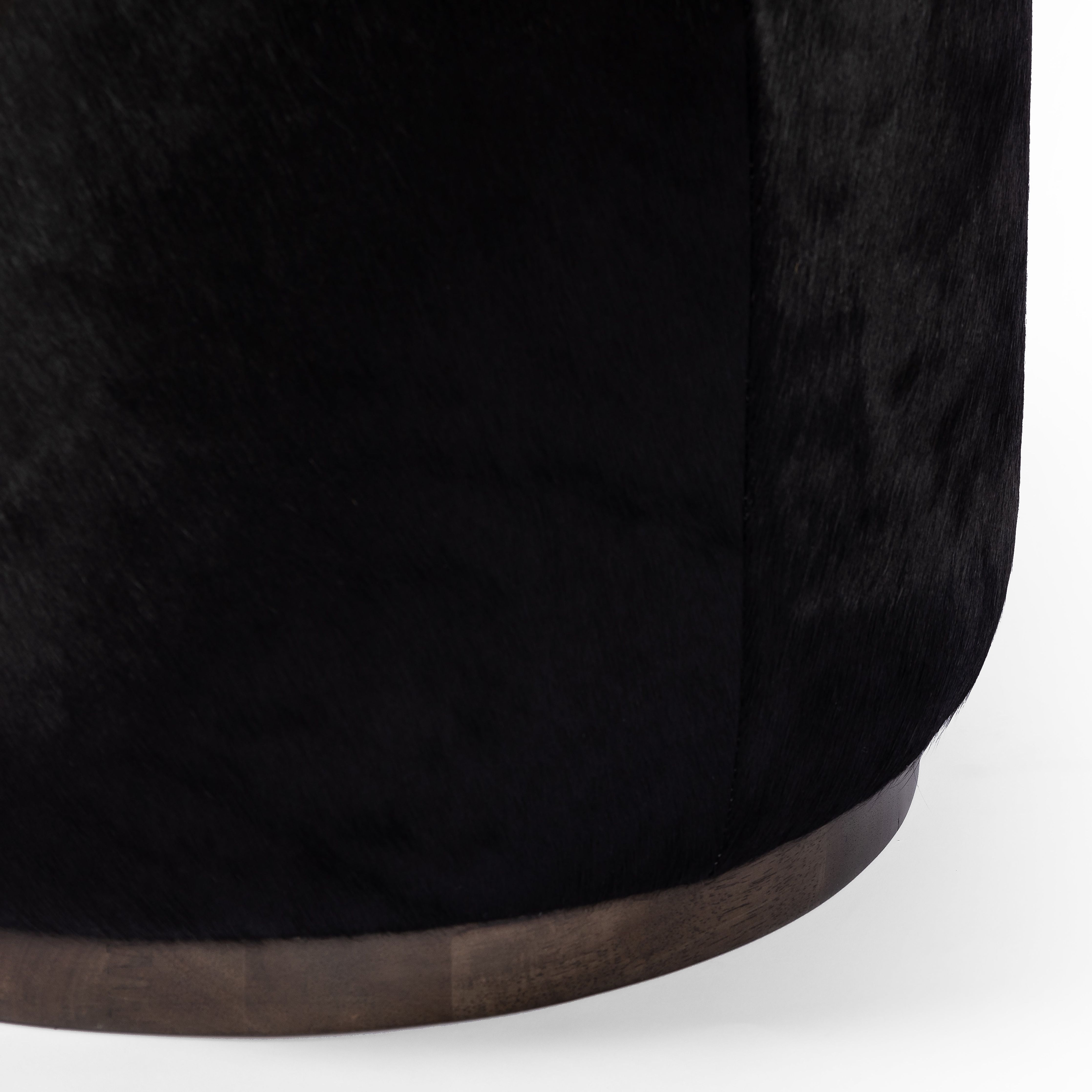 Featuring Sinclair Dark Hair On Hide Round Ottoman by Four Hands at Amethyst Home. This round ottoman can be placed just about anywhere, bringing with it a hip retro vibe. Covered in soft and luminous black hair-on hide, which is naturally warm and textural with authentic highlights.
Overall Dimensions: 22"W x 22"L x 18.50"H
Collection: WestgateColors: Sienna Brown ,Black Hair On. Amethyst Home provides interior design, new construction, custom furniture, and area rugs in the Charlotte metro area.