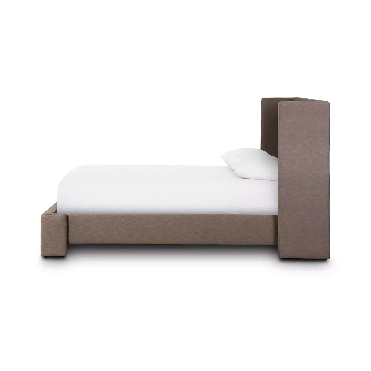 Featuring Sophia Rhett Mink Bed by Four Hands at Amethyst Home. A shorter wingspan and geometric cutouts define this modern-day shelter wingback bed, designed for comfort from every angle. Upholstered in a natural taupe fabric with subtle texture and a soft hand.
Queen: 69.50"w x 93.00"d x 52.00"hKing: 86.00"w x 93.00"d x 52.00"h
Collection: NorwoodColors: Rhet. Amethyst Home provides interior design, new home construction design consulting, vintage area rugs, and lighting in the Miami metro area.