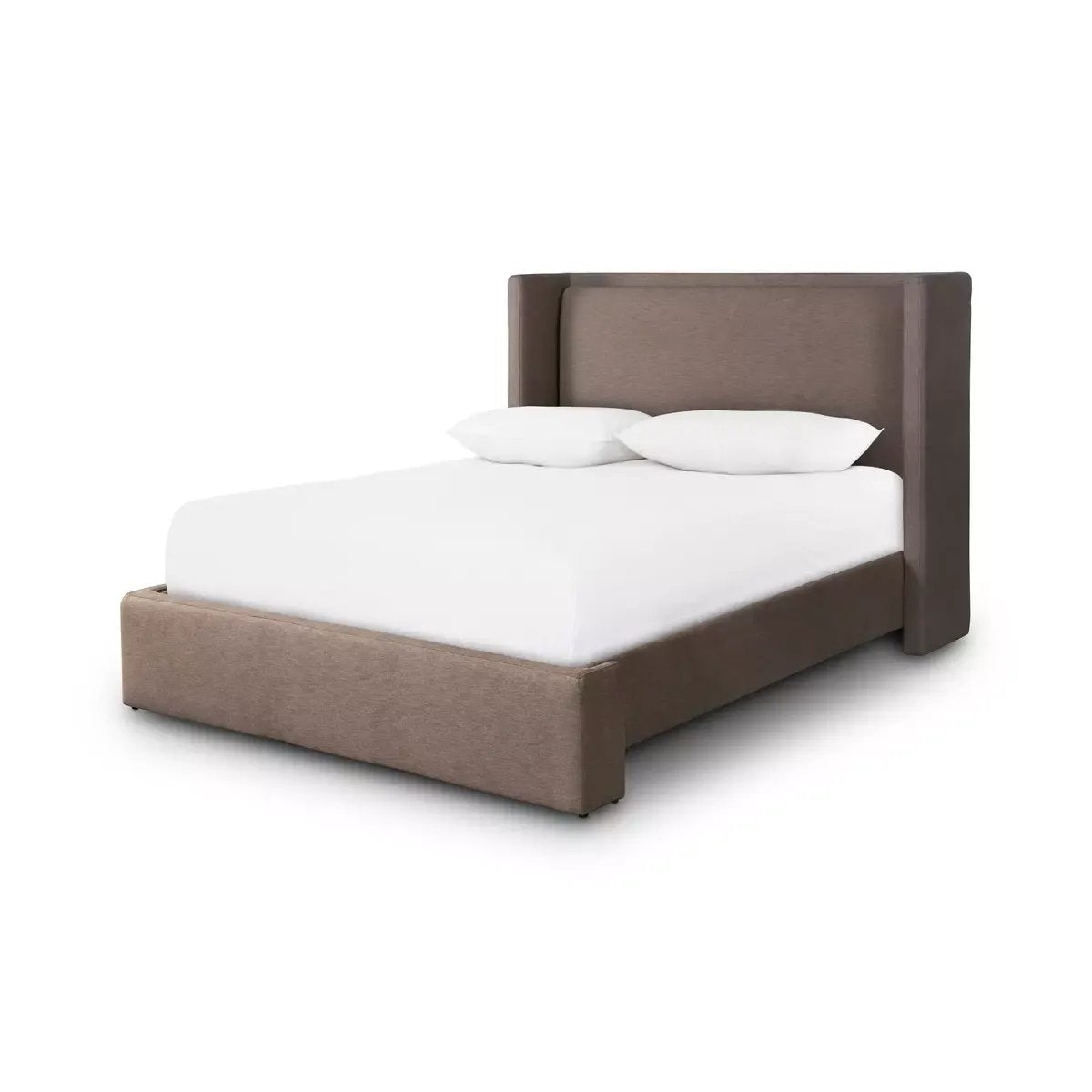 Featuring Sophia Rhett Mink Bed by Four Hands at Amethyst Home. A shorter wingspan and geometric cutouts define this modern-day shelter wingback bed, designed for comfort from every angle. Upholstered in a natural taupe fabric with subtle texture and a soft hand.
Queen: 69.50"w x 93.00"d x 52.00"hKing: 86.00"w x 93.00"d x 52.00"h
Collection: NorwoodColors:. Amethyst Home provides interior design, new home construction design consulting, vintage area rugs, and lighting in the Scottsdale metro area.