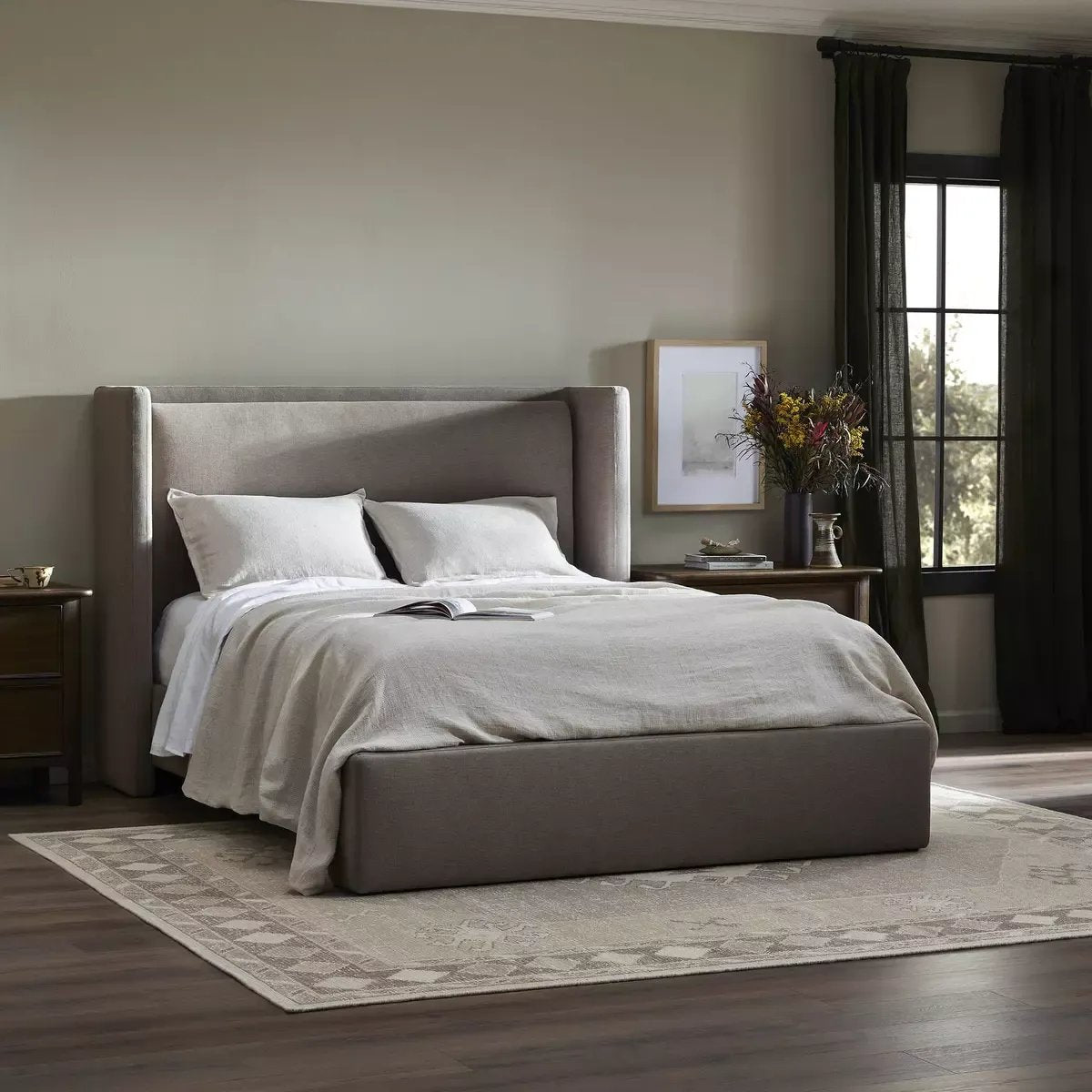 Featuring Sophia Rhett Mink Bed by Four Hands at Amethyst Home. A shorter wingspan and geometric cutouts define this modern-day shelter wingback bed, designed for comfort from every angle. Upholstered in a natural taupe fabric with subtle texture and a soft hand.
Queen: 69.50"w x 93.00"d x 52.00"hKing: 86.00"w x 93.00"d x 52.00"h
Collection: NorwoodColo. Amethyst Home provides interior design, new home construction design consulting, vintage area rugs, and lighting in the Winter Garden metro area.