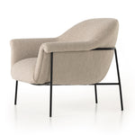 Featuring Suerte Chair - Knoll Sand by Four Hands at Amethyst Home. With a curvy silhouette and classic rolled arms, soft boucle lends a fresh feel to comfortable accent seating, with an airy iron cradle base for a beautiful balance of scale. Performance fabrics are specially created to withstand spills, stains, high traffic and wear, ensuring long-term comfort and unmatched dura. Amethyst Home provides interior design, new construction, custom furniture, and area rugs in the Calabasas metro area.