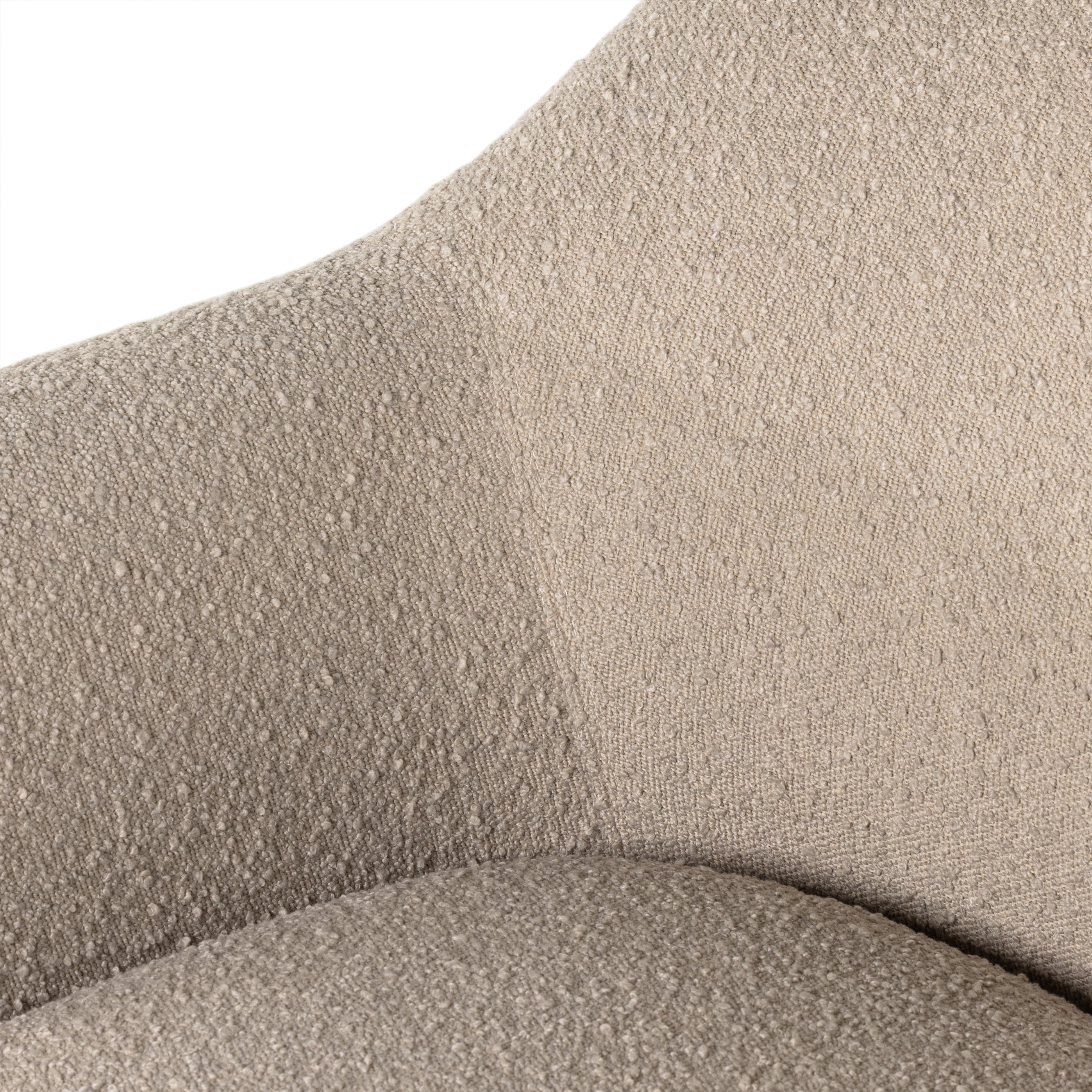 Featuring Suerte Chair - Knoll Sand by Four Hands at Amethyst Home. With a curvy silhouette and classic rolled arms, soft boucle lends a fresh feel to comfortable accent seating, with an airy iron cradle base for a beautiful balance of scale. Performance fabrics are specially created to withstand spills, stains, high traffic and wear, ensuring long-term comfort and unmatched durabili. Amethyst Home provides interior design, new construction, custom furniture, and area rugs in the Miami metro area.