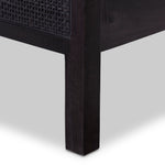 Featuring Sydney Black Wash King Bed by Four Hands at Amethyst Home. Black-washed mango frames an inset of black woven cane, for a textural, monochromatic look.Overall Dimensions: 78.25"W x 83"L x 46.50"H
Collection: PrescottColors: Black Wash ,Black CaneMaterials: Solid Mango ,Cane Weight: 172.35 lbs. Amethyst Home provides interior design, new construction, custom furniture, and area rugs in the Newport Beach metro area.