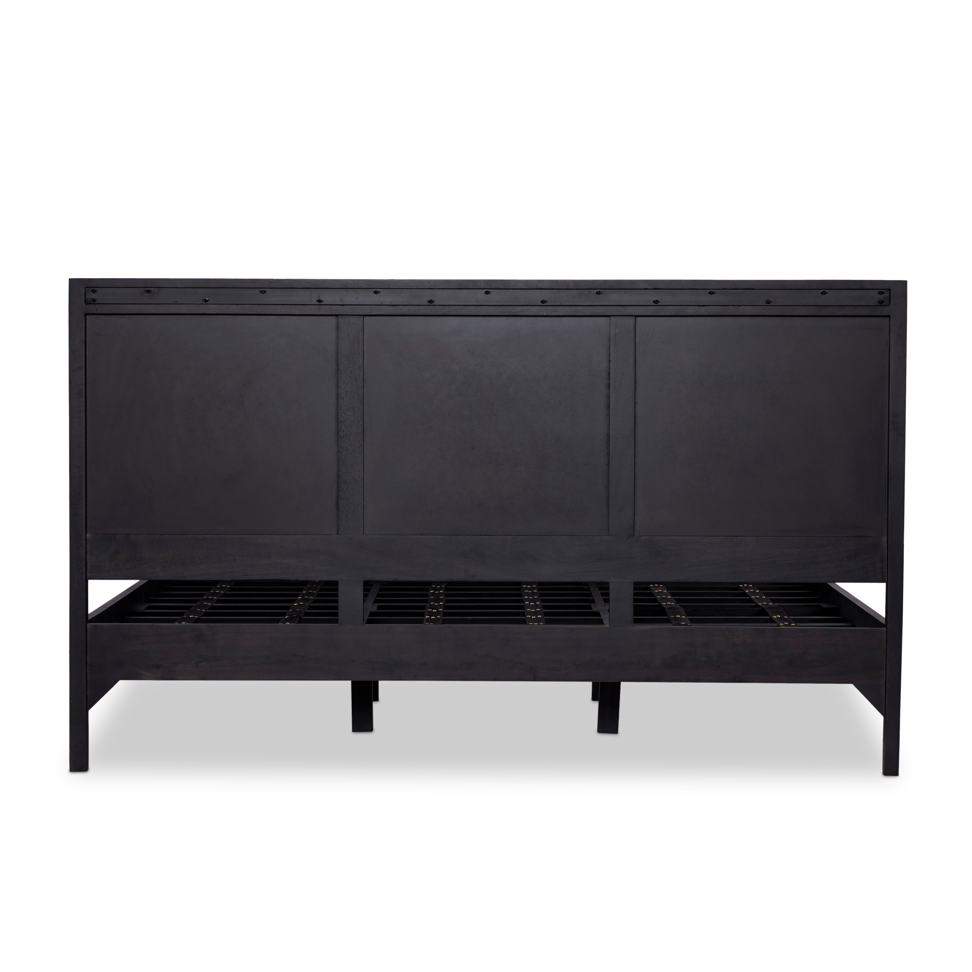 Featuring Sydney Black Wash King Bed by Four Hands at Amethyst Home. Black-washed mango frames an inset of black woven cane, for a textural, monochromatic look.Overall Dimensions: 78.25"W x 83"L x 46.50"H
Collection: PrescottColors: Black Wash ,Black CaneMaterials: Solid Mango ,Cane Weight: 172.35 lbs. Amethyst Home provides interior design, new construction, custom furniture, and area rugs in the Salt Lake City metro area.