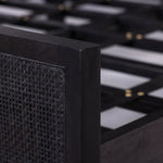 Featuring Sydney Black Wash King Bed by Four Hands at Amethyst Home. Black-washed mango frames an inset of black woven cane, for a textural, monochromatic look.Overall Dimensions: 78.25"W x 83"L x 46.50"H
Collection: PrescottColors: Black Wash ,Black CaneMaterials: Solid Mango ,Cane Weight: 172.35 lbs. Amethyst Home provides interior design, new construction, custom furniture, and area rugs in the Washington metro area.