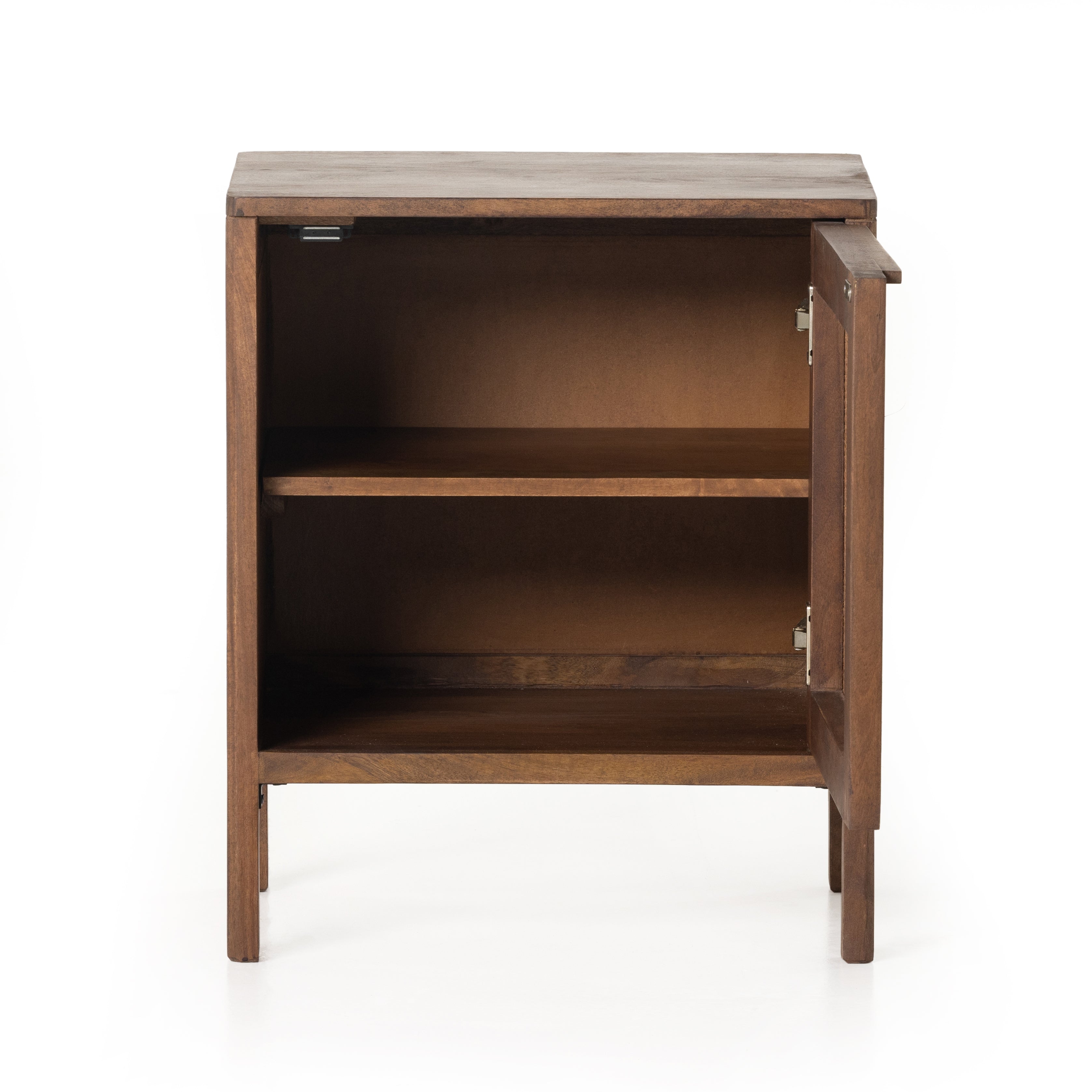 Featuring Sydney Brown Wash Right Nightstand by Four Hands at Amethyst Home. Brown-washed mango encases inset woven cane, for a light, textural look with monochromatic vibes. Removable interior shelf offers clever convenience. Option to pair with matching left nightstand.
Collection: PrescottColors: Brown Wash ,Brown CaneMaterials: Solid Mango ,CaneOverall Dimensions: 20"W x 16". Amethyst Home provides interior design, new construction, custom furniture, and area rugs in the Des Moines metro area.