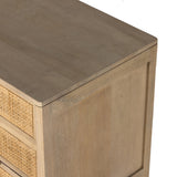 Featuring Sydney Large Nightstand - Natural Mango by Four Hands at Amethyst Home. Natural mango frames inset woven cane, for a light, textural look with organic allure. Three spacious drawers provide plenty of closed storage. Amethyst Home provides interior design, new home construction design consulting, vintage area rugs, and lighting in the Des Moines met. Amethyst Home provides interior design, new home construction design consulting, vintage area rugs, and lighting in the Monterey metro area.
