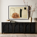 Featuring Tilda Black Wash Mango 6 Door Sideboard by Four Hands at Amethyst Home. Grand in scale and presence. Black-washed mango encases arched cane door panels featuring black-finished iron hardware, meeting a forward-thinking material mix with monochromatic vibes.
Collection: LeightonColors: Black Wash Mango ,Black Iron ,Black Circle CaneMaterials: Solid Mango ,Iron ,CaneOverall . Amethyst Home provides interior design, new construction, custom furniture, and area rugs in the Boston metro area.