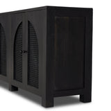 Featuring Tilda Black Wash Mango 6 Door Sideboard by Four Hands at Amethyst Home. Grand in scale and presence. Black-washed mango encases arched cane door panels featuring black-finished iron hardware, meeting a forward-thinking material mix with monochromatic vibes.
Collection: LeightonColors: Black Wash Mango ,Black Iron ,Black Circle CaneMaterials: Solid Mango ,Iron ,CaneOv. Amethyst Home provides interior design, new construction, custom furniture, and area rugs in the Laguna Beach metro area.