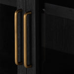 Featuring Tolle Drifted Matte Black Cabinet by Four Hands at Amethyst Home. Made from black-finished solid oak, French-inspired cabinetry features an arched top, spacious interior and a clear glass front for storage and display.
Collection: IrondaleColors: Antique Brass ,Drifted BlackMaterials: Iron ,Solid Oak Weight: 185.3 lbsOverall Dimensions: 38"W x 19"L x 84"HVolume: 51.74 c. Amethyst Home provides interior design, new construction, custom furniture, and area rugs in the Nashville metro area.