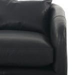 Featuring Topanga Heirloom Black Swivel Chair by Four Hands at Amethyst Home. Angled arms and a single pillow create a laid-back look, with a 360-degree swivel for ease in your office or living room.Sourced from one of the oldest family-owned tanneries in Italyâs Bassano del Grappa, our top-grain heirloom leather covering is salvaged and processed from upcycled hides featuring an abu. Amethyst Home provides interior design, new construction, custom furniture, and area rugs in the Miami metro area.