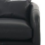 Featuring Topanga Heirloom Black Swivel Chair by Four Hands at Amethyst Home. Angled arms and a single pillow create a laid-back look, with a 360-degree swivel for ease in your office or living room.Sourced from one of the oldest family-owned tanneries in Italyâs Bassano del Grappa, our top-grain heirloom leather covering is salvaged and processed from upcycled hides featuring an abu. Amethyst Home provides interior design, new construction, custom furniture, and area rugs in the Miami metro area.