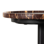 The Viola Merlot Marble Accent Table is a stylish and practical accessory for any living room. The marble tabletop and sturdy steel frame ensures durability, while the contemporary design will make a great addition to any décor. Enjoy the natural beauty of the marble table top as it enhances any space. Amethyst Home provides interior design, new construction, custom furniture, and area rugs in the Portland metro area.