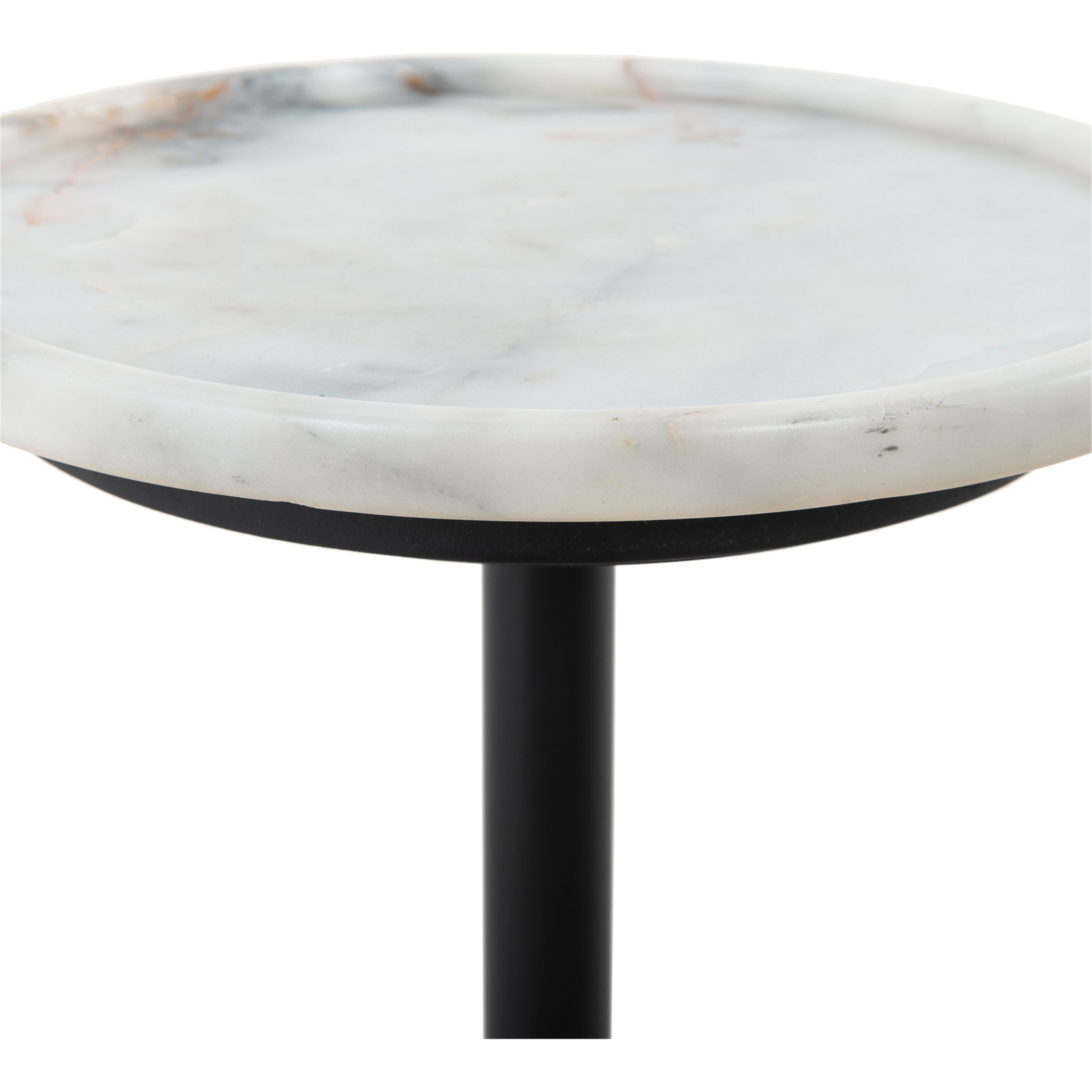 This Viola Polished White Marble Accent Table is the perfect addition to any home. Its timeless white marble design is classic and chic, guaranteed to catch the eye of visitors. Enjoy the beauty of this elegant table and bring a touch of sophistication to any room. Amethyst Home provides interior design, new construction, custom furniture, and area rugs in the Portland metro area.