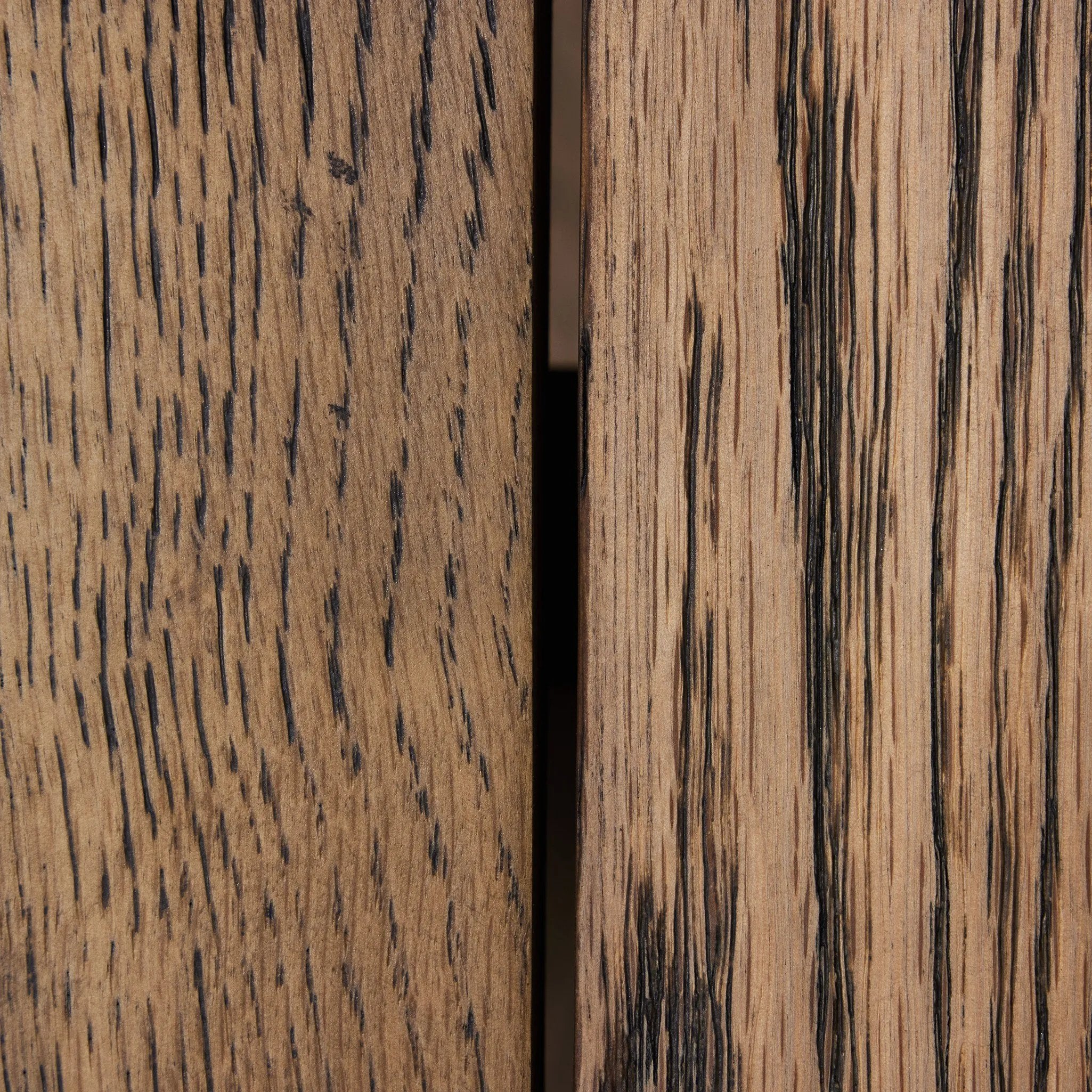 This minimal-inspired bookcase is crafted from a mix of solid oak and worn oak veneer. Featuring glass-front doors and spacious shelves for storage and display.Collection: Bennet Amethyst Home provides interior design, new home construction design consulting, vintage area rugs, and lighting in the Laguna Beach metro area.
