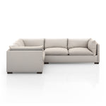 Featuring Westwood Bennett Moon 3-PC Sectional by Four Hands at Amethyst Home. Westwood Bennett Moon 3-PC Sectional's clean-lined and simply styled, high-performance fabric places a family-friendly twist on the quintessential sectional. A wooden base keeps things classy while casual. Various configuration options offer flexibility in any size space. Per. Amethyst Home provides interior design, new home construction design consulting, vintage area rugs, and lighting in the Winter Garden metro area.