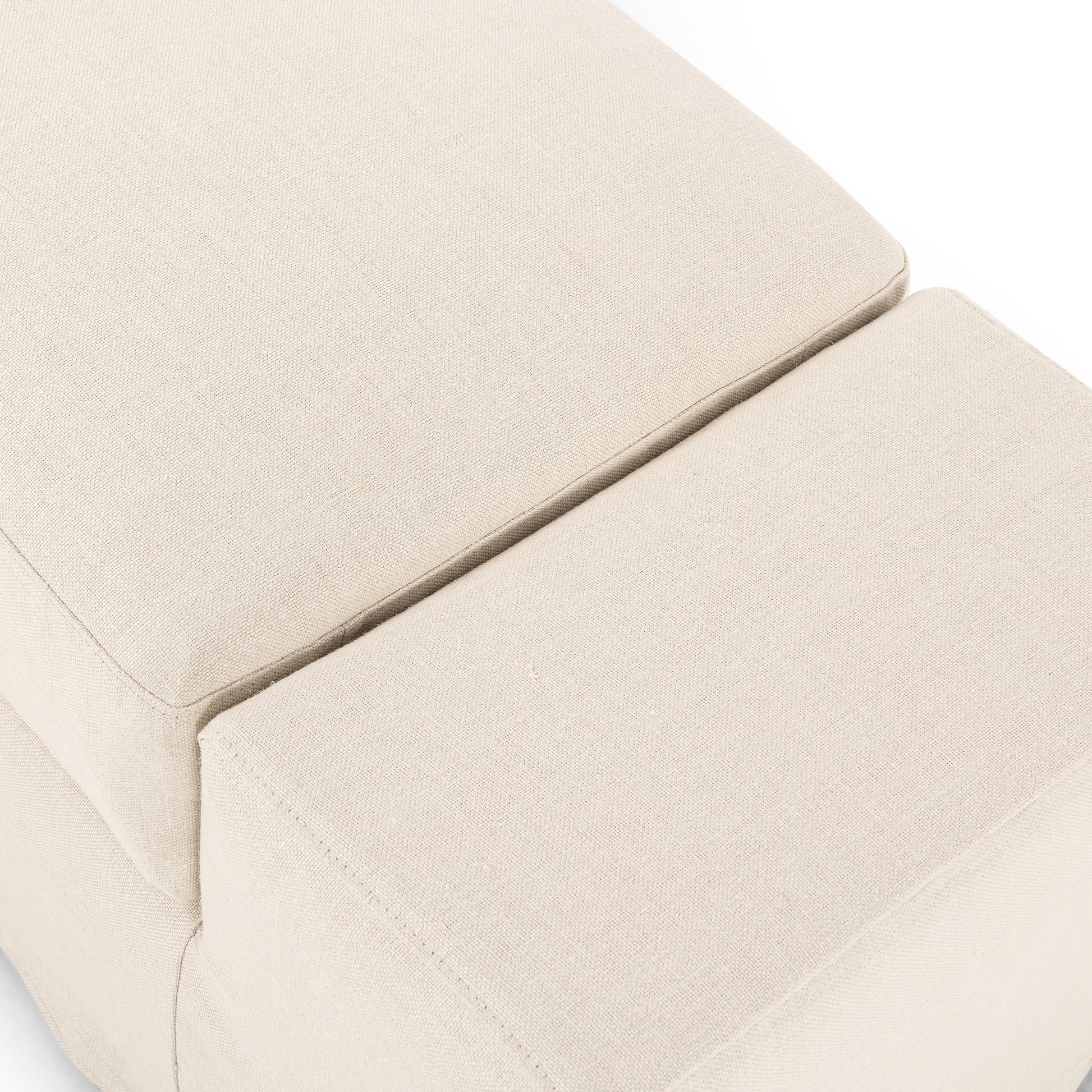 Bold dimensions define this monolithic accent bench. Durable and soft to the touch, Libeco™-sourced linens are artisan-made and free of toxic chemicals. Slipcovered styles are fully removable and machine-washable for easy care. Amethyst Home provides interior design, new home construction design consulting, vintage area rugs, and lighting in the Tampa metro area.