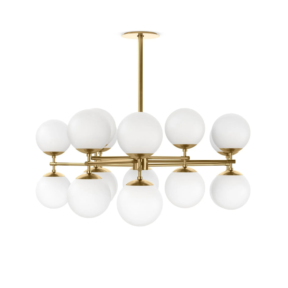 Zodiac Burnished Brass Chandelier | ready to ship!