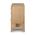 Featuring Zuma Dune Ash 6 Drawer Dresser by Four Hands at Amethyst Home. Simple yet refined, the Zuma Dune Ash 6 Drawer Dresser is a danish design-influenced dresser that is made from solid ash, with iron hardware finished in a sleek gunmetal. Stretcher-style shelving made from woven paper cord serves up a textural finishing touch. Six spacious drawers bring generous storage space to the bedro. Amethyst Home provides interior design services, furniture, rugs, and lighting in the Austin metro area.