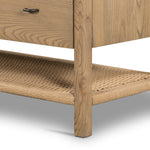 Featuring Zuma Dune Ash 6 Drawer Dresser by Four Hands at Amethyst Home. Simple yet refined, the Zuma Dune Ash 6 Drawer Dresser is a danish design-influenced dresser that is made from solid ash, with iron hardware finished in a sleek gunmetal. Stretcher-style shelving made from woven paper cord serves up a textural finishing touch. Six spacious drawers bring generous storage space to the bedroo. Amethyst Home provides interior design services, furniture, rugs, and lighting in the Miami metro area.