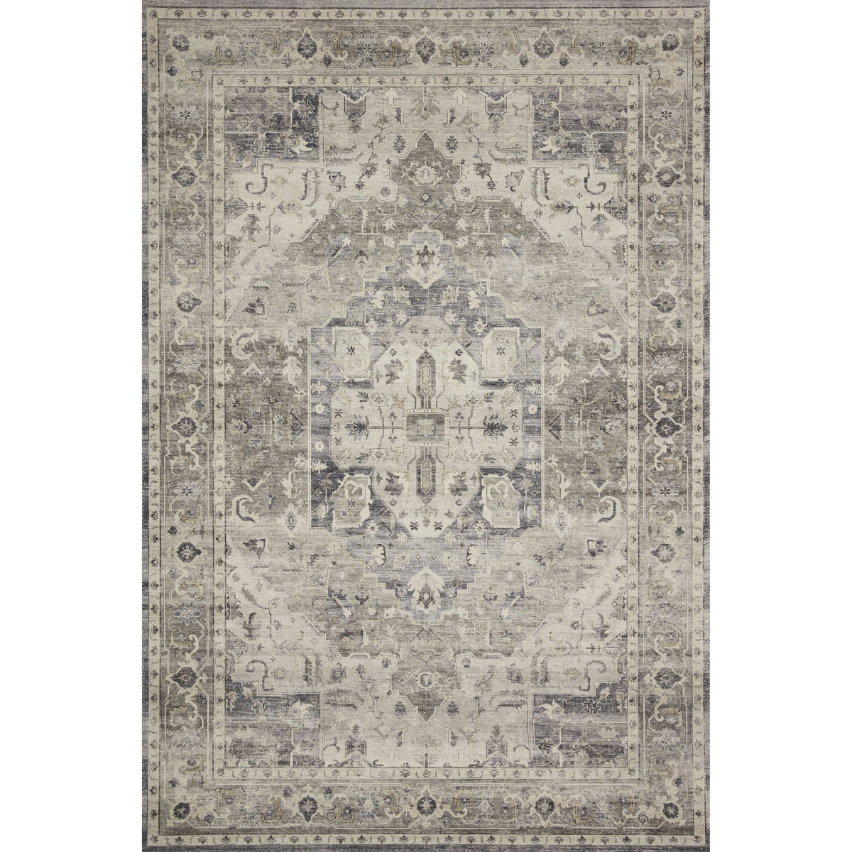 Tapis Hathaway acier/ivoire