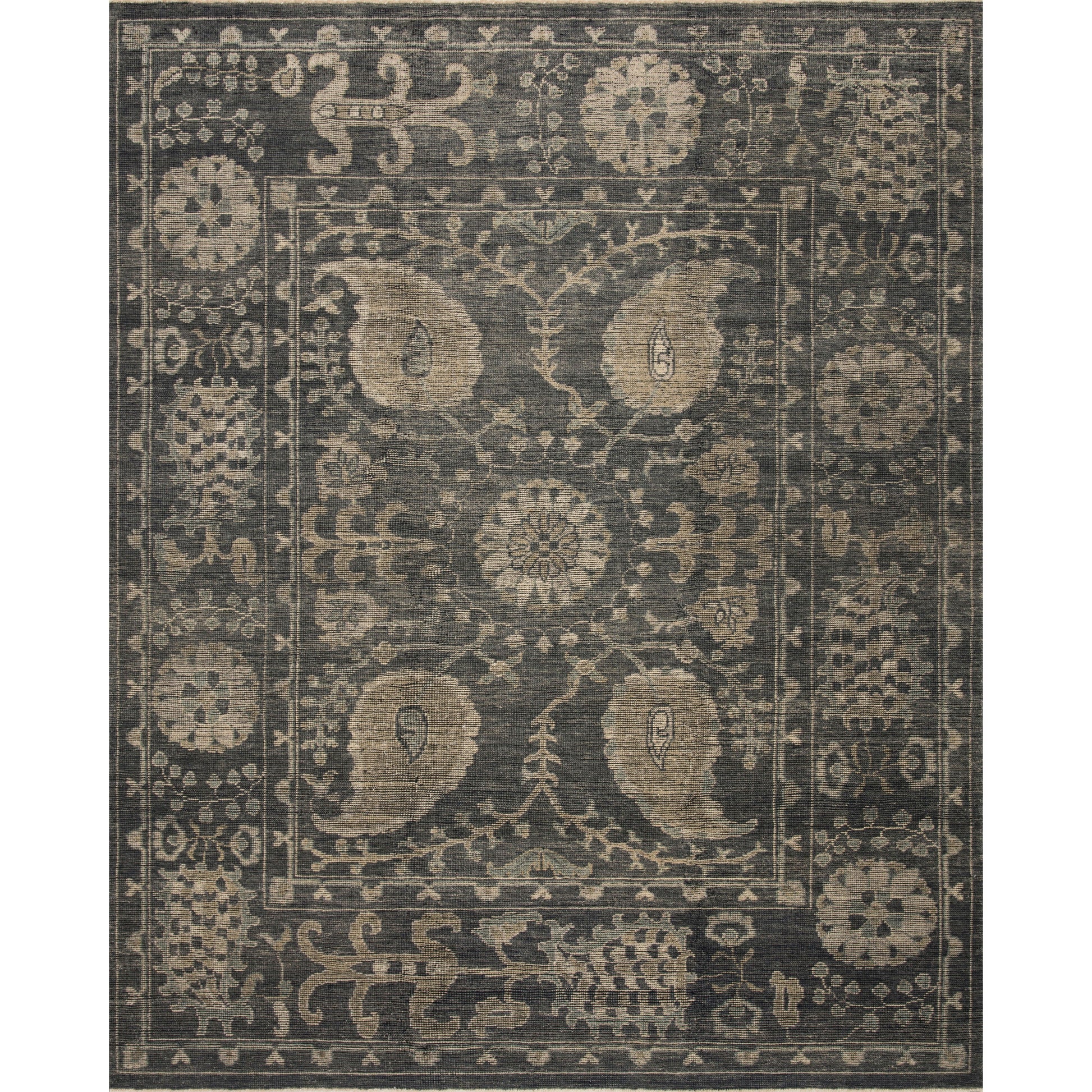 Heirloom Taupe / Taupe Rug - Amethyst Home Bring a touch of antiqued beauty into your home with our Heirloom collection. This 100% wool collection tastefully honors the art of hand knotted rugs from India. Heirloom evokes a sense of unique sophistication with its traditional Serapi rug color palettes and vintage design.