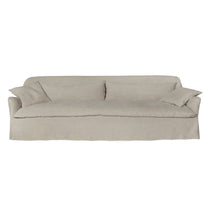 Featuring Hazel Sofa Family by Cisco Brothers at Amethyst Home. With pleats on the arms and a comfortable bench seat, the Hazel Sofa Family by Cisco Brothers effortlessly combines style and serenity. This sofa is guaranteed to make your living room look comfortable and cozy. Ideal spot to catch a breath during your weekday rush, or to enjoy a movie mar.  Amethyst Home provides interior design, new home construction design consulting, vintage area rugs, and lighting in the Newport Beach metro area.