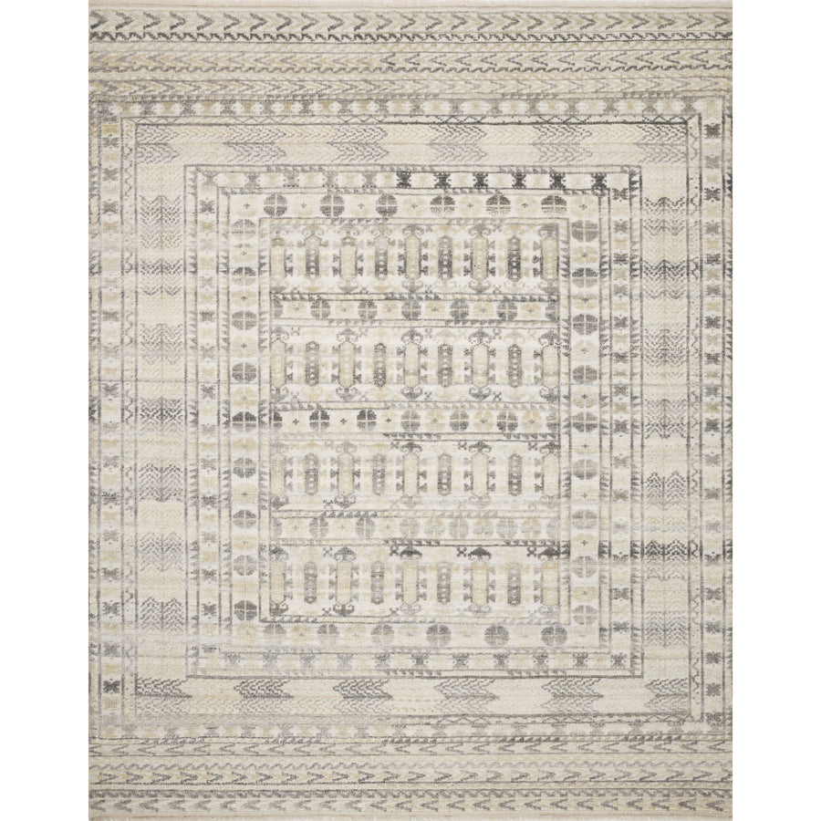 Tapis noué à la main Idris ivoire/taupe