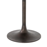 Featuring Simone Bistro Table - Antique Rust by Four Hands at Amethyst Home. Classic tulip shaping in textural cast-aluminum makes for a modern Simone Antique Rust Bistro Table. Finished in antique rust to bring out alluring highs and lows.
Overall Dimensions: 42"W x 42"L x 31"HColors: Antique RustMaterials: AluminumWeight: 74.96 lbVolume: 14.06 cu ftClea.  Amethyst Home provides interior design, new home construction design consulting, vintage area rugs, and lighting in the Washington metro area.