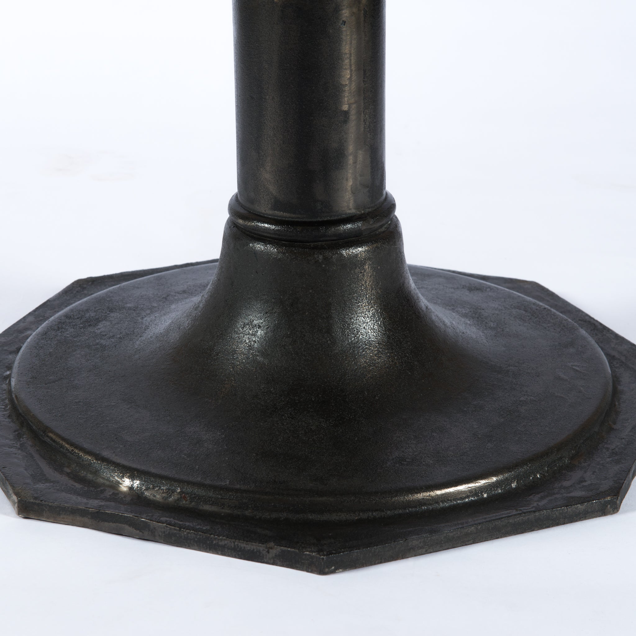 The Lucy Round Marble Dining Table from Four Hands beautifully captures the French industrial meets dining table vibe. Beautifully detailed, 8-sided cast iron pedestal supports a dramatic white marble top with a bull-nosed edge.