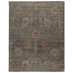 Featuring Rhapsody Maeli Hand-Knotted Rug by Jaipur Living at Amethyst Home. The Rhapsody Maeli Area Rug features heirloom-quality designs of stunningly abrashed Old World patterns. The Maeli area rug showcases a distressed Oushak-inspired motif in rich, earthy hues of gray-green, tan, and beige. This durable wool handknot anchors living spaces with a fresh t.  Amethyst Home provides interior design, new home construction design consulting, vintage area rugs, and lighting in the Boston metro area.