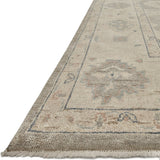 Tapis noué à la main Vincent argent/pierre