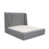 The modern Ivy Bed by Verellen has a gorgeous dual arched inside out stitch with a bar track detail on the headboard. This comfy bed features:  double needle stitch detail sits on glides not used with a box spring available slipcovered or upholstered Available in twin, full, queen, king, and California king mattresses.