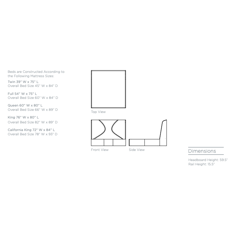 The modern Ivy Bed by Verellen has a gorgeous dual arched inside out stitch with a bar track detail on the headboard. This comfy bed features:  double needle stitch detail sits on glides not used with a box spring available slipcovered or upholstered Available in twin, full, queen, king, and California king mattresses.
