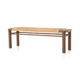 Featuring Shona Bench by Four Hands at Amethyst Home. Natural in texture and tone. Russet mahogany framing strikes a low-profile pose as vintage cotton rope weaves for an ultra-organic seat reminiscent of its Indonesian roots.
Overall Dimensions: 60"W x 17.50"L x 19.50"H
Colors: Russet Mahogany, Vintage CottonMaterials: Solid Mahogany, Cotton RopeWeight: 65.4.  Amethyst Home provides interior design, new home construction design consulting, vintage area rugs, and lighting in the Boston metro area.