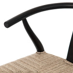 Featuring Muestra Counter + Bar Stool - Black Teak by Four Hands at Amethyst Home. Modern curves redefine the classic wishbone-style of this Muestra Black Teak Counter + Bar Stool. Vintage white all-weather wicker is woven for a dose of fresh texture within weathered grey teak framing. Cover or store indoors during inclement weather and when not in use.
Cou.  Amethyst Home provides interior design, new home construction design consulting, vintage area rugs, and lighting in the Monterey metro area.