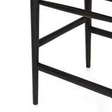 Featuring Muestra Counter + Bar Stool - Black Teak by Four Hands at Amethyst Home. Modern curves redefine the classic wishbone-style of this Muestra Black Teak Counter + Bar Stool. Vintage white all-weather wicker is woven for a dose of fresh texture within weathered grey teak framing. Cover or store indoors during inclement weather and when not in use.
C.  Amethyst Home provides interior design, new home construction design consulting, vintage area rugs, and lighting in the Alpharetta metro area.